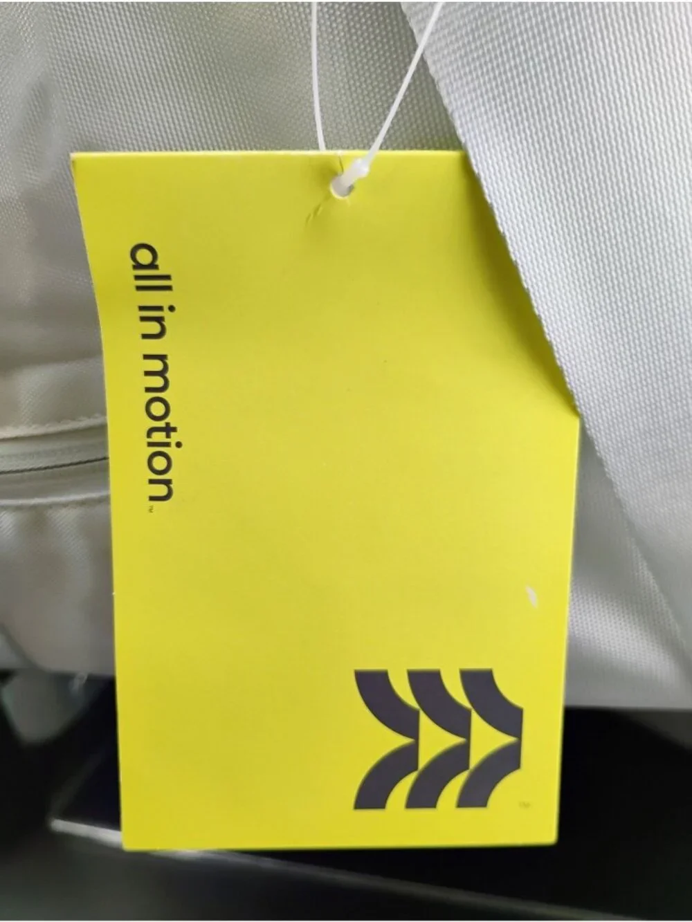 All In Motion Large White Duffel Bag With Water-Repellent Fabric & Ventilation